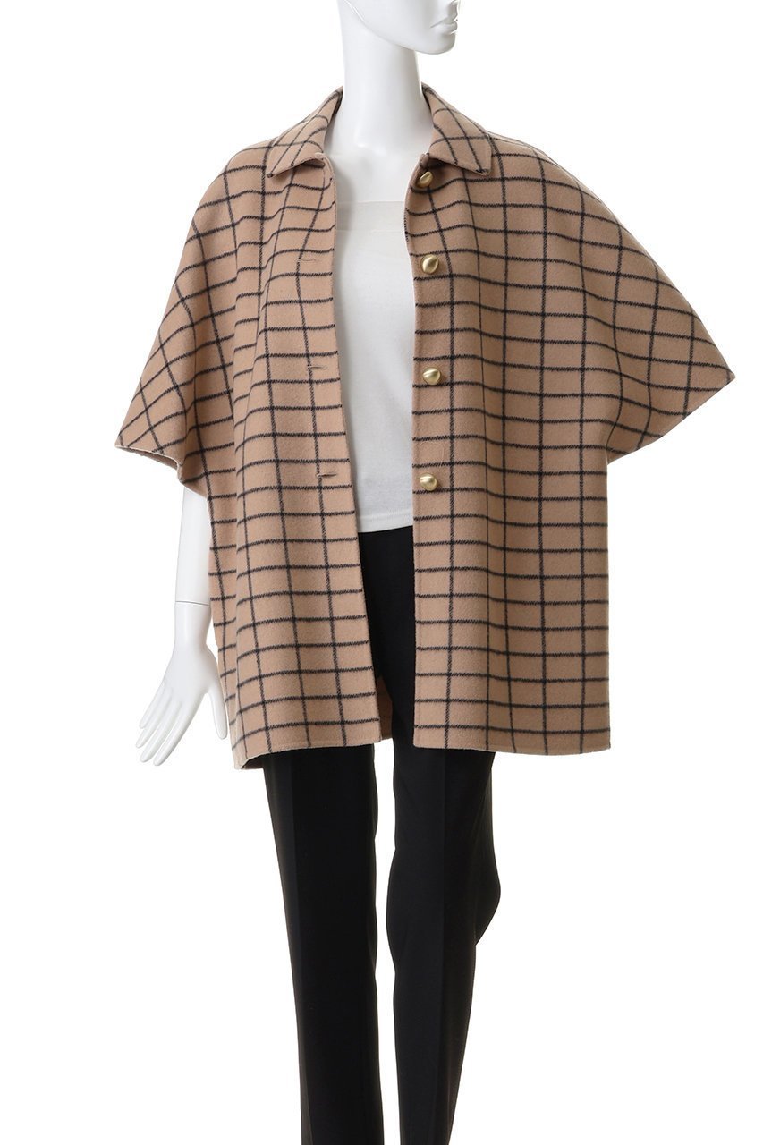 【ジェイドット/j.】のプレミアムウールリバー チェックポンチョコート 人気、トレンドファッション・服の通販 founy(ファニー) 　ファッション　Fashion　レディースファッション　Fashion for Women　アウター　Coat / Outerwear Collection　コート・ロングコート・ピーコート　Long Coats, Peacoats & More　ポンチョ・ケープコート　Ponchos & Capes　クラシカル　Classical, Vintage-Inspired　ショート　Short, Short Length　チェック　Check, Plaid, Tartan　モダン　Modern, Contemporary　エレガント 上品　Elegant　新作・新入荷　New Arrivals / New In　other-7|ID: prp329100004776547 ipo3291000000034627541