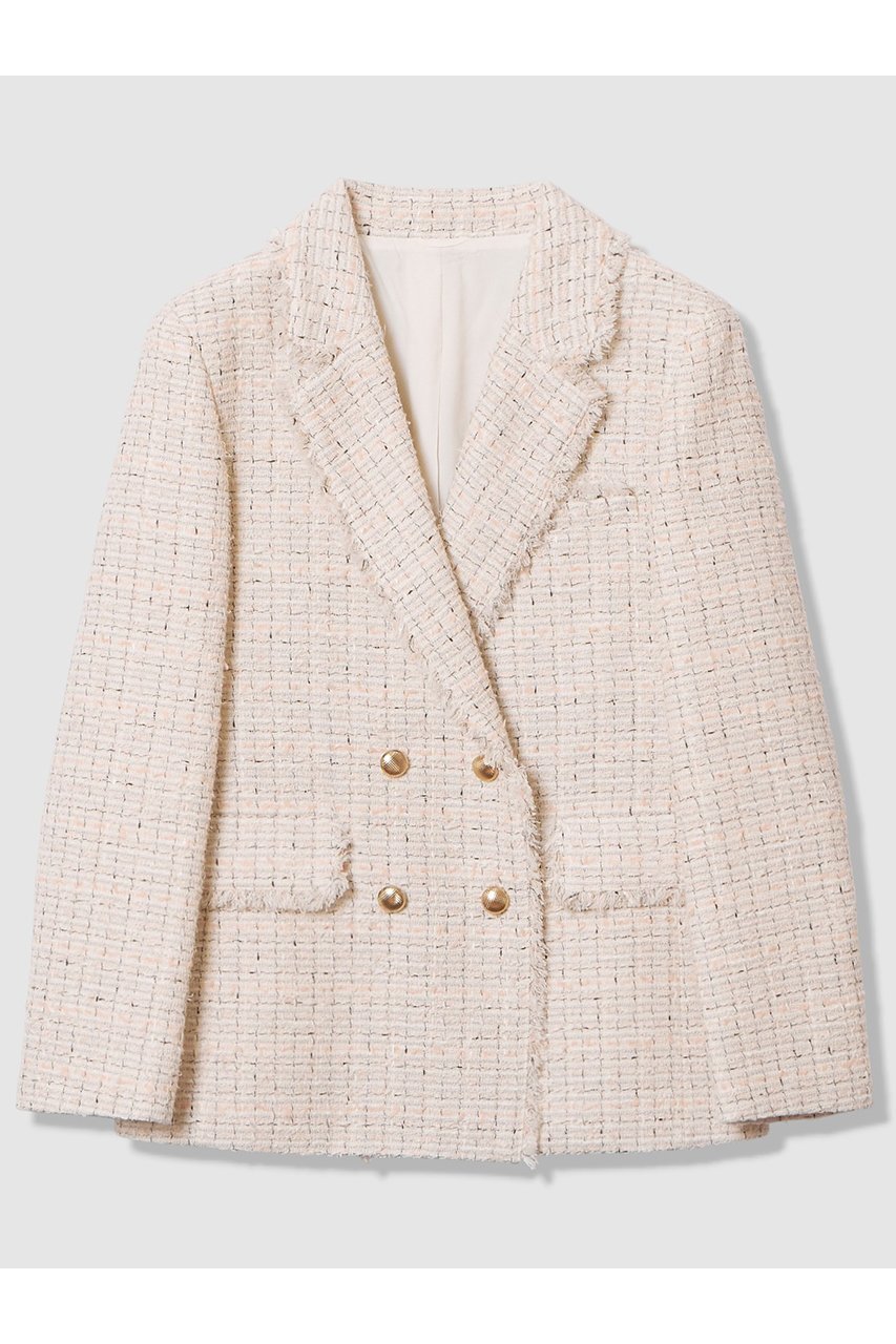 【アナイ/ANAYI】の【Eternal Line 2026】ミックスツイードダブル ジャケット 人気、トレンドファッション・服の通販 founy(ファニー) 　ファッション　Fashion　レディースファッション　Fashion for Women　アウター　Coat / Outerwear Collection　レディースジャケット・軽アウター　Jackets　ジャケット　Jacket, Outerwear　セットアップ　Set-Up, Coordinated Outfit　ダブル　Double, Double-Breasted　ツイード　Twill, Twill Weave　バランス　Balance, Style Balance　フロント　Front, Front Design　ミックス　Mix, Mixed Style　A/W・秋冬　Autumn/Winter　おすすめ　Recommended / Our Picks　エレガント 上品　Elegant　セレモニー　Ceremony　ビジネス 仕事 通勤　Business / Work / Commuting　2025年　2025　2025-2026秋冬・A/W　Autumn/Winter 2025–26 AW25–26　 other-1|ID: prp329100004776550 ipo3291000000034627560