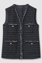 【アナイ/ANAYI】の【Eternal Line 2026】プレイドツイードVネックジレ ネイビー|ID: prp329100004776559 ipo3291000000034627630