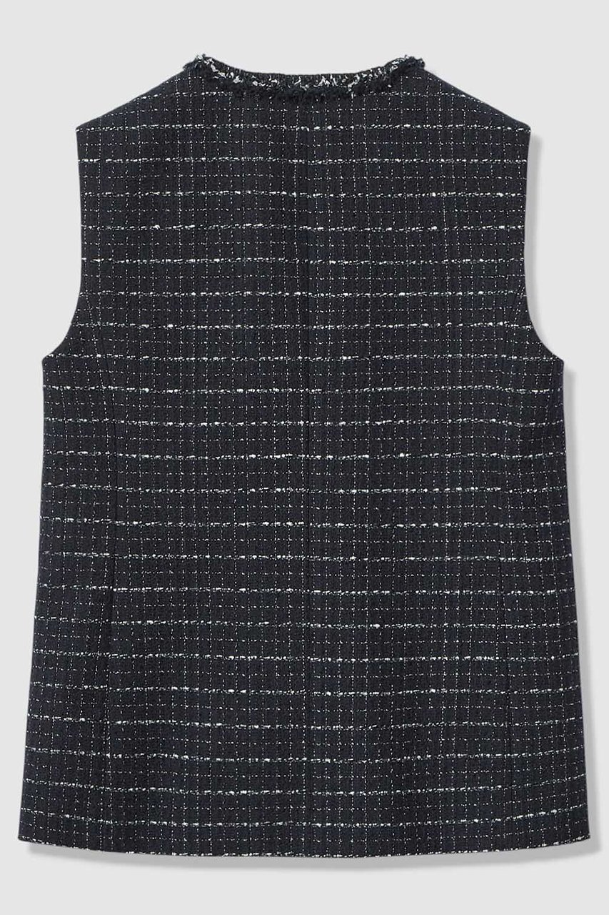 【アナイ/ANAYI】の【Eternal Line 2026】プレイドツイードVネックジレ 人気、トレンドファッション・服の通販 founy(ファニー) 　ファッション　Fashion　レディースファッション　Fashion for Women　アウター　Coat / Outerwear Collection　レディースジャケット・軽アウター　Jackets　2025年　2025　2025-2026秋冬・A/W　Autumn/Winter 2025–26 AW25–26　おすすめ　Recommended / Our Picks　コンパクト　Compact, Small Size　ジャケット　Jacket, Outerwear　セットアップ　Set-Up, Coordinated Outfit　ツイード　Twill, Twill Weave　ハーフ　Half, Half-Length　パール　Pearl, Pearl Accent　ベスト　Vest, Waistcoat　エレガント 上品　Elegant　A/W・秋冬　Autumn/Winter　other-2|ID: prp329100004776559 ipo3291000000034627633