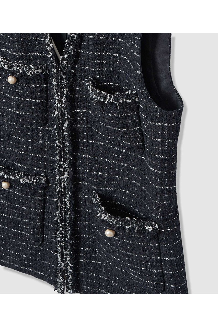 【アナイ/ANAYI】の【Eternal Line 2026】プレイドツイードVネックジレ 人気、トレンドファッション・服の通販 founy(ファニー) 　ファッション　Fashion　レディースファッション　Fashion for Women　アウター　Coat / Outerwear Collection　レディースジャケット・軽アウター　Jackets　2025年　2025　2025-2026秋冬・A/W　Autumn/Winter 2025–26 AW25–26　おすすめ　Recommended / Our Picks　コンパクト　Compact, Small Size　ジャケット　Jacket, Outerwear　セットアップ　Set-Up, Coordinated Outfit　ツイード　Twill, Twill Weave　ハーフ　Half, Half-Length　パール　Pearl, Pearl Accent　ベスト　Vest, Waistcoat　エレガント 上品　Elegant　A/W・秋冬　Autumn/Winter　other-4|ID: prp329100004776559 ipo3291000000034627636