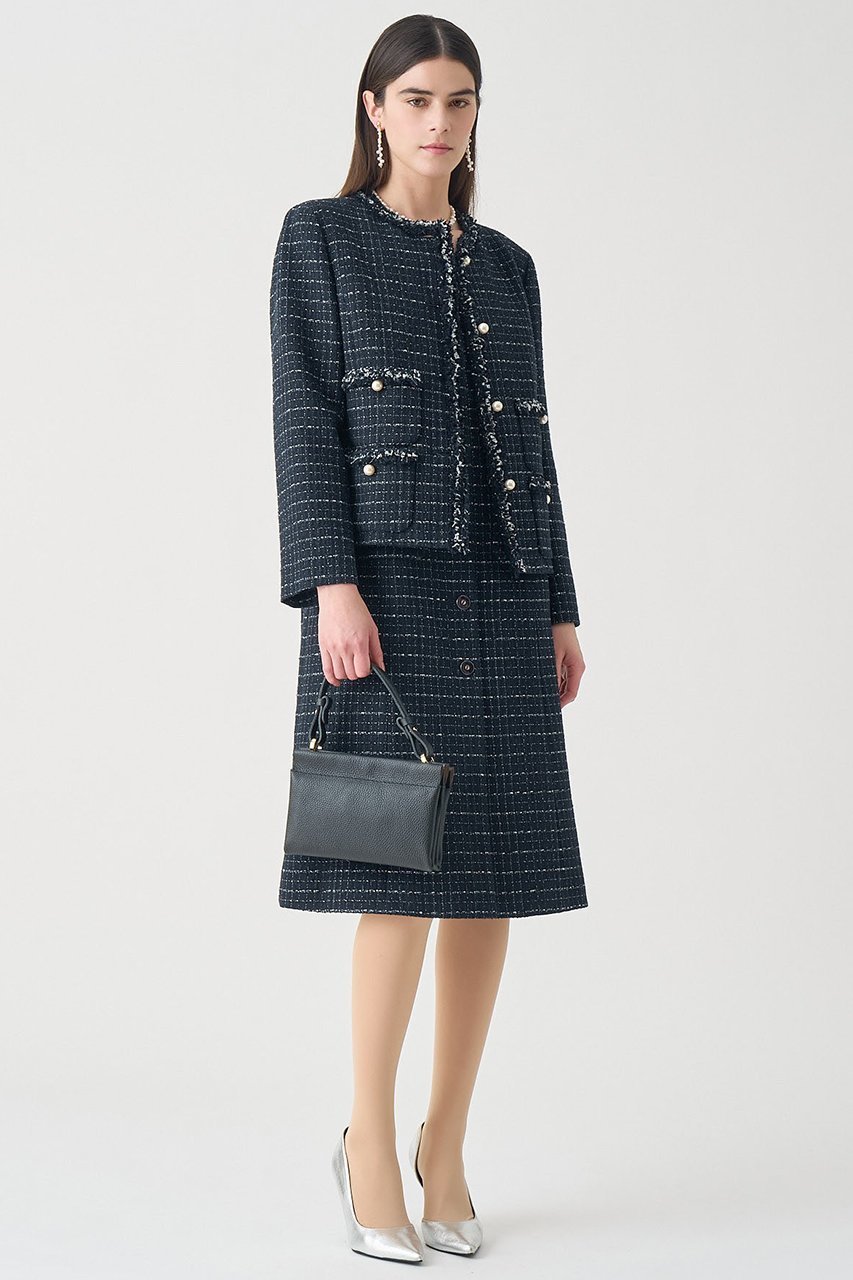 【アナイ/ANAYI】の【Eternal Line 2026】プレイドツイードノーカラー ジャケット 人気、トレンドファッション・服の通販 founy(ファニー) ファッション Fashion レディースファッション Fashion for Women アウター Coat / Outerwear Collection レディースジャケット・軽アウター Jackets ノーカラージャケット / シンプル上品コーデ Collarless Jackets 2025年 2025 2025-2026秋冬・A/W Autumn/Winter 2025–26 AW25–26 おすすめ Recommended / Our Picks オケージョン Occasion Wear コンパクト Compact, Small Size ジャケット Jacket, Outerwear セットアップ Set-Up, Coordinated Outfit セレモニー Ceremony ツイード Twill, Twill Weave ハーフ Half, Half-Length パール Pearl, Pearl Accent エレガント 上品 Elegant A/W・秋冬 Autumn/Winter other-7|ID: prp329100004776562 ipo3291000000034627655