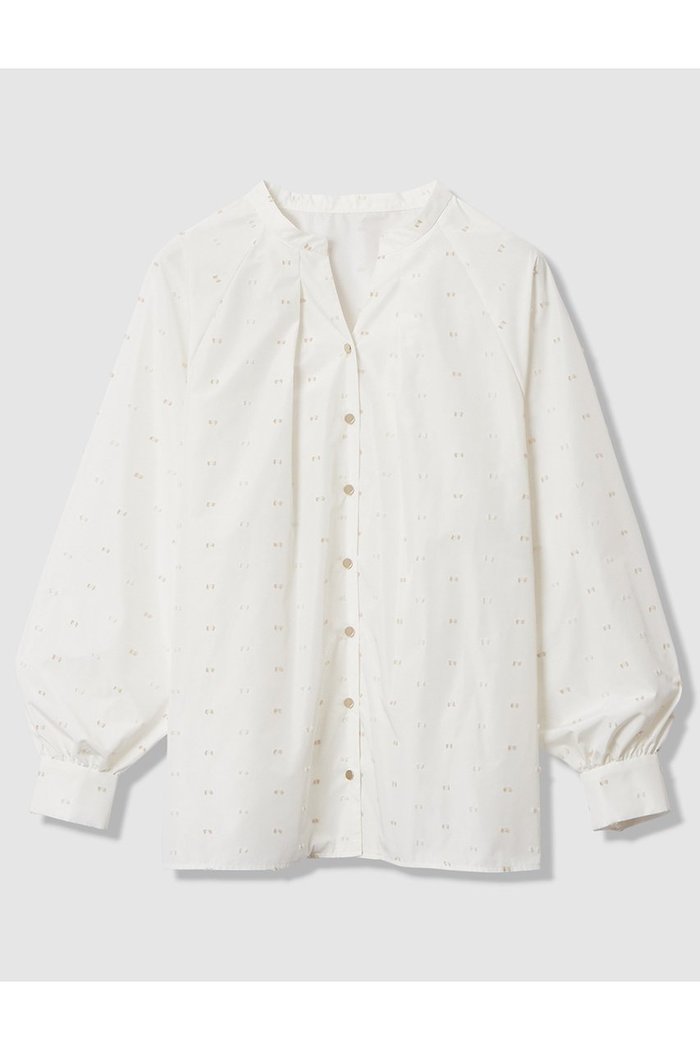 【アナイ/ANAYI】の【Eternal Line 2026】タフタカットジャガードタック ブラウス インテリア・キッズ・メンズ・レディースファッション・服の通販 founy(ファニー) https://founy.com/ ファッション Fashion レディースファッション Fashion for Women トップス・カットソー Cut & Sew Tops シャツ・ブラウス・オフィスカジュアル Elegant Blouses & Button-Ups 2025年 2025 2025-2026秋冬・A/W Autumn/Winter 2025–26 AW25–26 ギャザー Gathered, Ruffled スリーブ Sleeve, Long Sleeve / Short Sleeve フロント Front, Front Design ロング Long, Long-Length 無地 Plain, Solid Color A/W・秋冬 Autumn/Winter |ID: prp329100004776571 ipo3291000000034627718