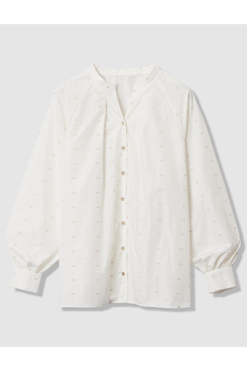 【アナイ/ANAYI】の【Eternal Line 2026】タフタカットジャガードタック ブラウス 人気、トレンドファッション・服の通販 founy(ファニー) 　ファッション　Fashion　レディースファッション　Fashion for Women　トップス・カットソー　Cut & Sew Tops　シャツ・ブラウス・オフィスカジュアル　Elegant Blouses & Button-Ups　2025年　2025　2025-2026秋冬・A/W　Autumn/Winter 2025–26 AW25–26　ギャザー　Gathered, Ruffled　スリーブ　Sleeve, Long Sleeve / Short Sleeve　フロント　Front, Front Design　ロング　Long, Long-Length　無地　Plain, Solid Color　A/W・秋冬　Autumn/Winter　 other-1|ID: prp329100004776571 ipo3291000000034627718