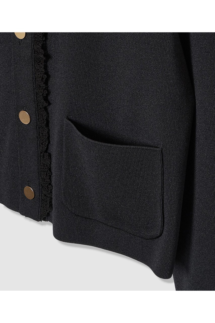 【アナイ/ANAYI】の【Eternal Line 2026】レース使いボクシー ジャケット カーディガン 人気、トレンドファッション・服の通販 founy(ファニー) 　ファッション　Fashion　レディースファッション　Fashion for Women　2025年　2025　2025-2026秋冬・A/W　Autumn/Winter 2025–26 AW25–26　おすすめ　Recommended / Our Picks　カーディガン　Cardigan, Knitwear　ジャケット　Jacket, Outerwear　セットアップ　Set-Up, Coordinated Outfit　フレア　Flare, Flared　メタル　Metal, Metal Parts　レース　Lace, Lace Fabric　エレガント 上品　Elegant　A/W・秋冬　Autumn/Winter　other-5|ID: prp329100004776575 ipo3291000000034627749