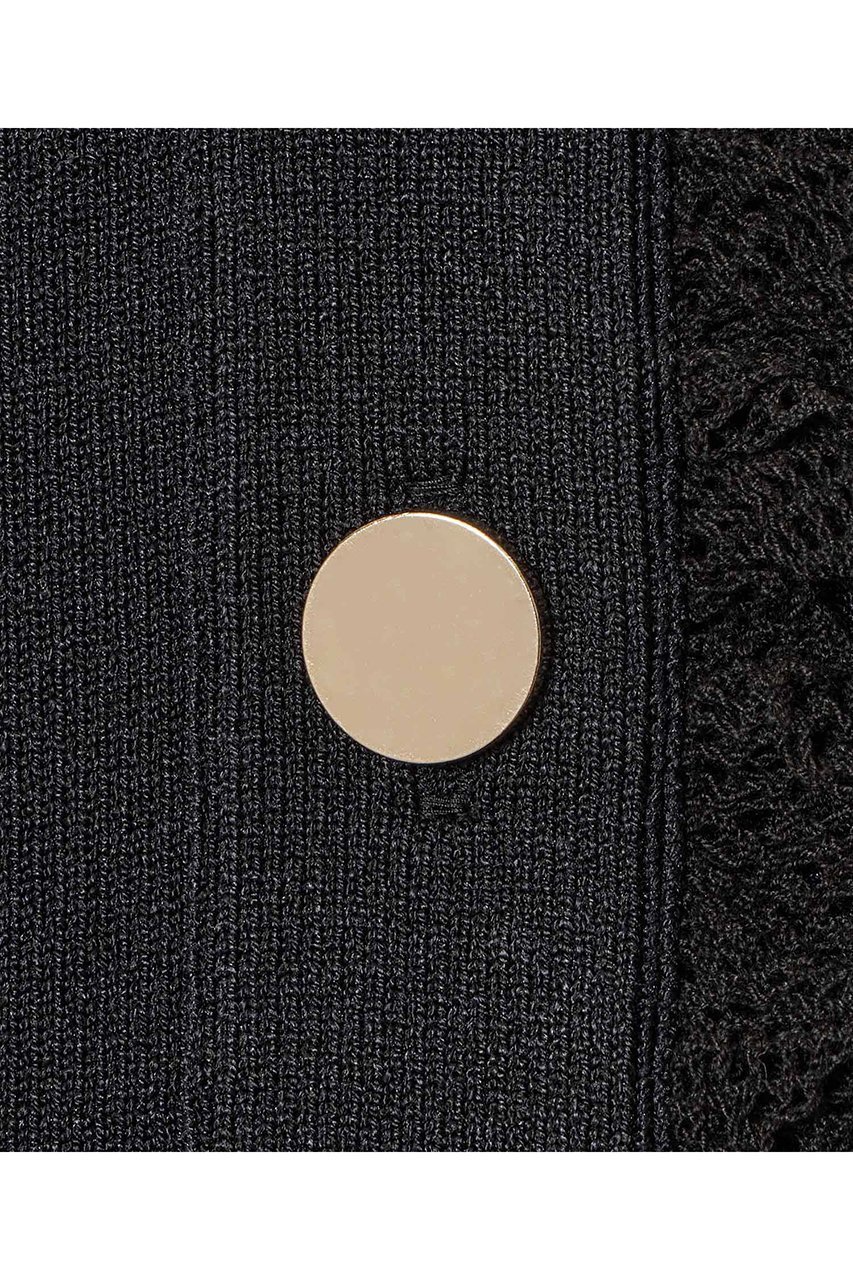 【アナイ/ANAYI】の【Eternal Line 2026】レース使いボクシー ジャケット カーディガン 人気、トレンドファッション・服の通販 founy(ファニー) 　ファッション　Fashion　レディースファッション　Fashion for Women　2025年　2025　2025-2026秋冬・A/W　Autumn/Winter 2025–26 AW25–26　おすすめ　Recommended / Our Picks　カーディガン　Cardigan, Knitwear　ジャケット　Jacket, Outerwear　セットアップ　Set-Up, Coordinated Outfit　フレア　Flare, Flared　メタル　Metal, Metal Parts　レース　Lace, Lace Fabric　エレガント 上品　Elegant　A/W・秋冬　Autumn/Winter　other-6|ID: prp329100004776575 ipo3291000000034627750