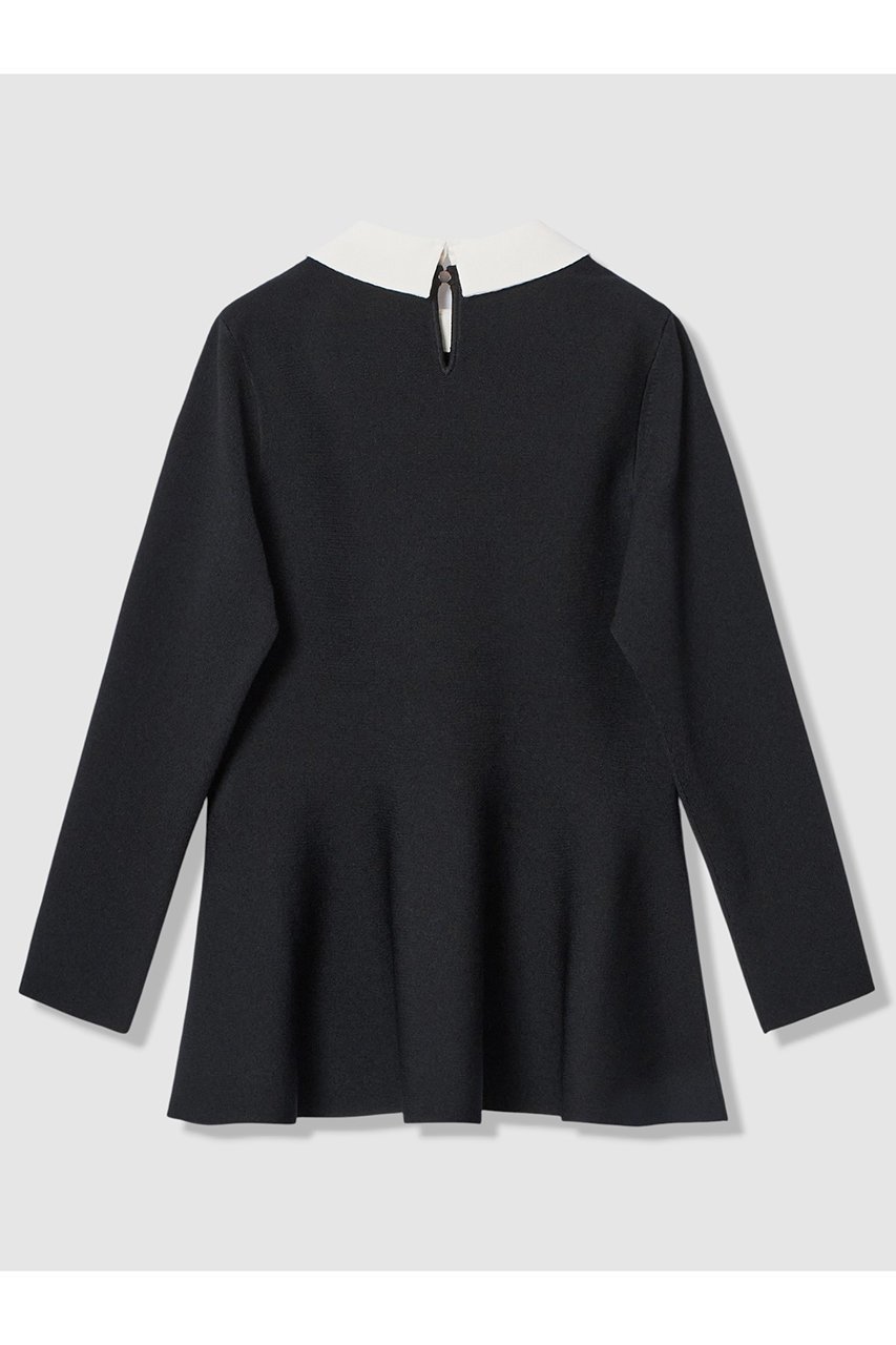 【アナイ/ANAYI】の【Eternal Line 2026】サテン使いフレアヘム プルオーバー 人気、トレンドファッション・服の通販 founy(ファニー) 　ファッション　Fashion　レディースファッション　Fashion for Women　トップス・カットソー　Cut & Sew Tops　ニット　Knit Tops & Sweaters　カジュアルプルオーバー・ニットトップス　Pullovers & Knit Tops / Casual Pullovers　2025年　2025　2025-2026秋冬・A/W　Autumn/Winter 2025–26 AW25–26　サテン　Satin, Glossy Fabric　チュニック　Tunic, Long Top　ペプラム　Peplum, Flared Hem　エレガント 上品　Elegant　A/W・秋冬　Autumn/Winter　other-2|ID: prp329100004776576 ipo3291000000034627757