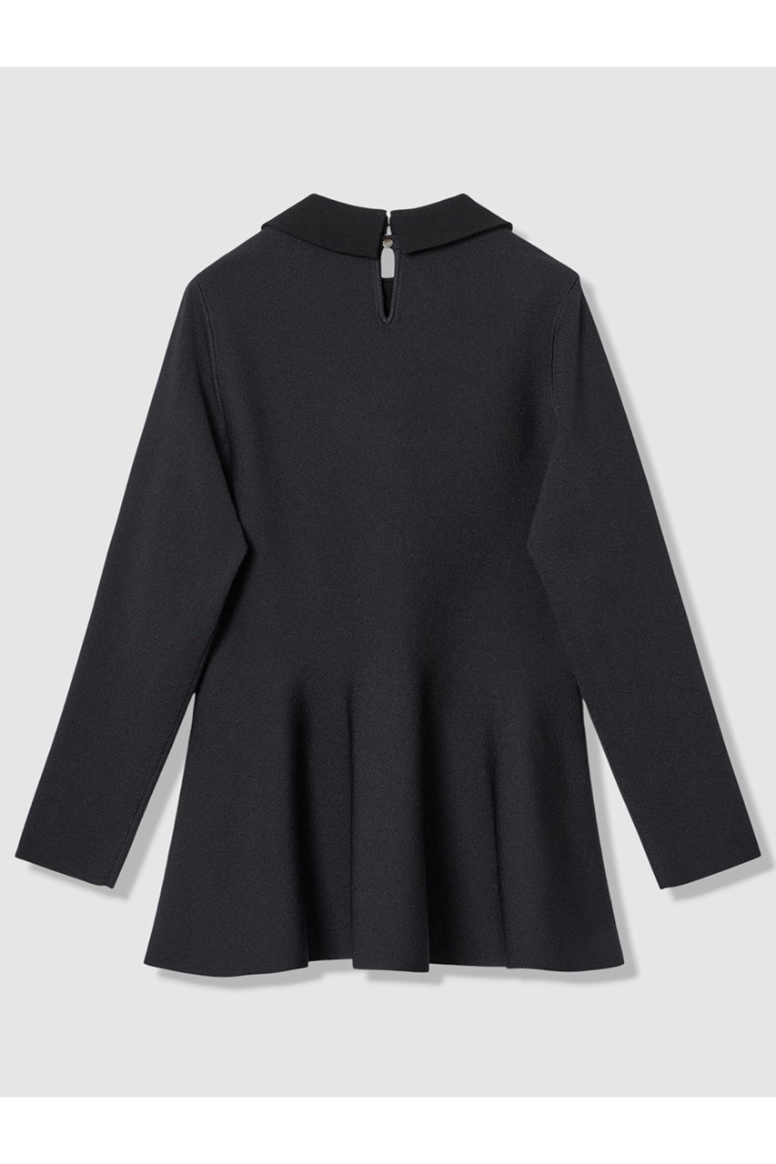 【アナイ/ANAYI】の【Eternal Line 2026】サテン使いフレアヘム プルオーバー 人気、トレンドファッション・服の通販 founy(ファニー) 　ファッション　Fashion　レディースファッション　Fashion for Women　トップス・カットソー　Cut & Sew Tops　ニット　Knit Tops & Sweaters　カジュアルプルオーバー・ニットトップス　Pullovers & Knit Tops / Casual Pullovers　サテン　Satin, Glossy Fabric　チュニック　Tunic, Long Top　ペプラム　Peplum, Flared Hem　エレガント 上品　Elegant　other-2|ID: prp329100004776576 ipo3291000000035687166