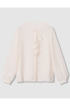 【アナイ/ANAYI】の【Eternal Line 2026】ジョーゼットビーズフリル ブラウス 人気、トレンドファッション・服の通販 founy(ファニー) ファッション Fashion レディースファッション Fashion for Women トップス・カットソー Cut & Sew Tops シャツ・ブラウス・オフィスカジュアル Elegant Blouses & Button-Ups 2025年 2025 2025-2026秋冬・A/W Autumn/Winter 2025–26 AW25–26 インナー Innerwear シフォン Chiffon, Lightweight Fabric ジャケット Jacket, Outerwear ジョーゼット Georgette, Semi-Sheer Fabric スリーブ Sleeve, Long Sleeve / Short Sleeve フリル Frill, Ruffle フロント Front, Front Design ロング Long, Long-Length エレガント 上品 Elegant A/W・秋冬 Autumn/Winter |ID:prp329100004776579