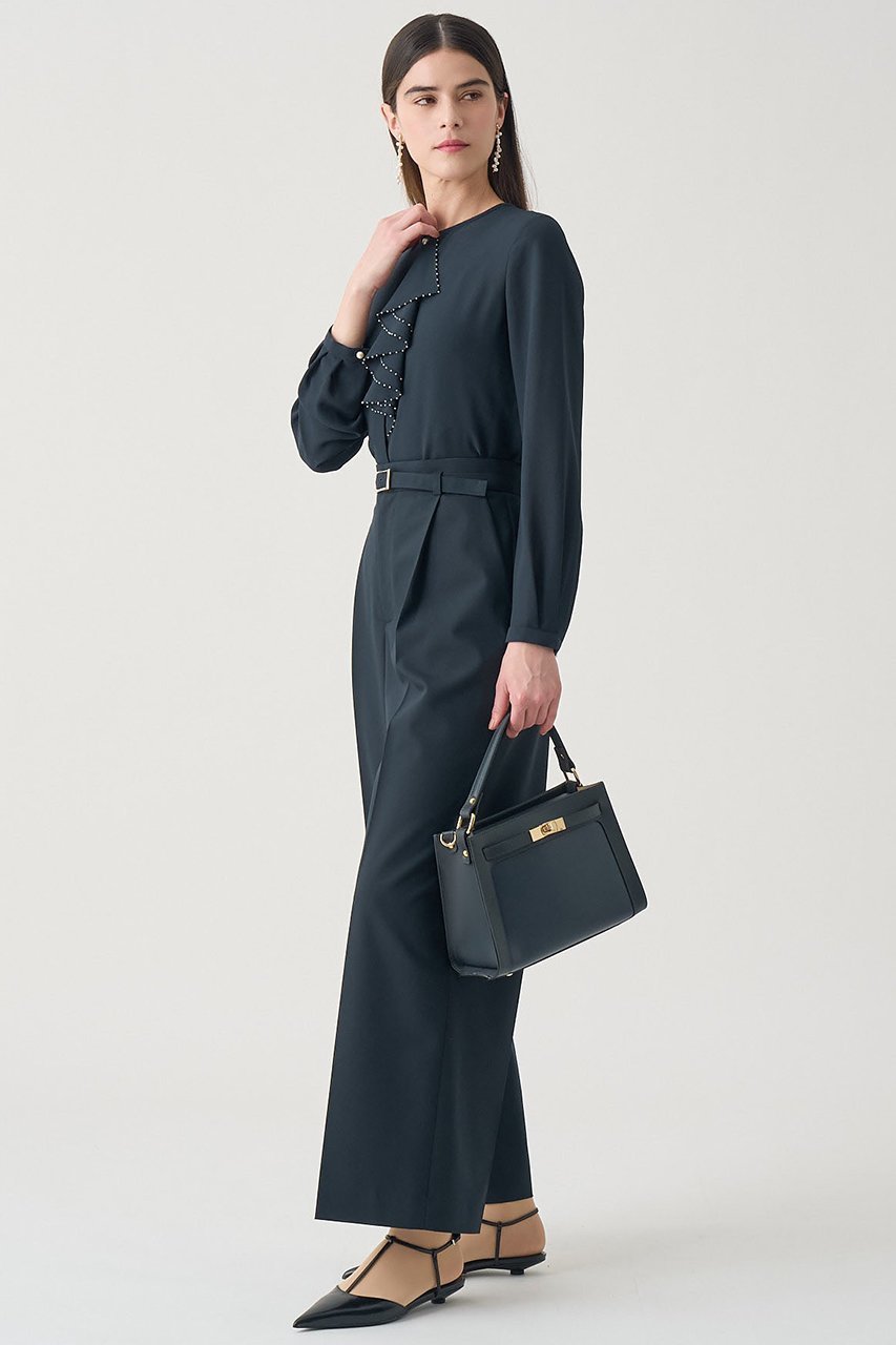 【アナイ/ANAYI】の【Eternal Line 2026】ジョーゼットビーズフリル ブラウス 人気、トレンドファッション・服の通販 founy(ファニー) 　ファッション　Fashion　レディースファッション　Fashion for Women　トップス・カットソー　Cut & Sew Tops　シャツ・ブラウス・オフィスカジュアル　Elegant Blouses & Button-Ups　2025年　2025　2025-2026秋冬・A/W　Autumn/Winter 2025–26 AW25–26　インナー　Innerwear　シフォン　Chiffon, Lightweight Fabric　ジャケット　Jacket, Outerwear　ジョーゼット　Georgette, Semi-Sheer Fabric　スリーブ　Sleeve, Long Sleeve / Short Sleeve　フリル　Frill, Ruffle　フロント　Front, Front Design　ロング　Long, Long-Length　エレガント 上品　Elegant　A/W・秋冬　Autumn/Winter　other-7|ID: prp329100004776579 ipo3291000000034627798