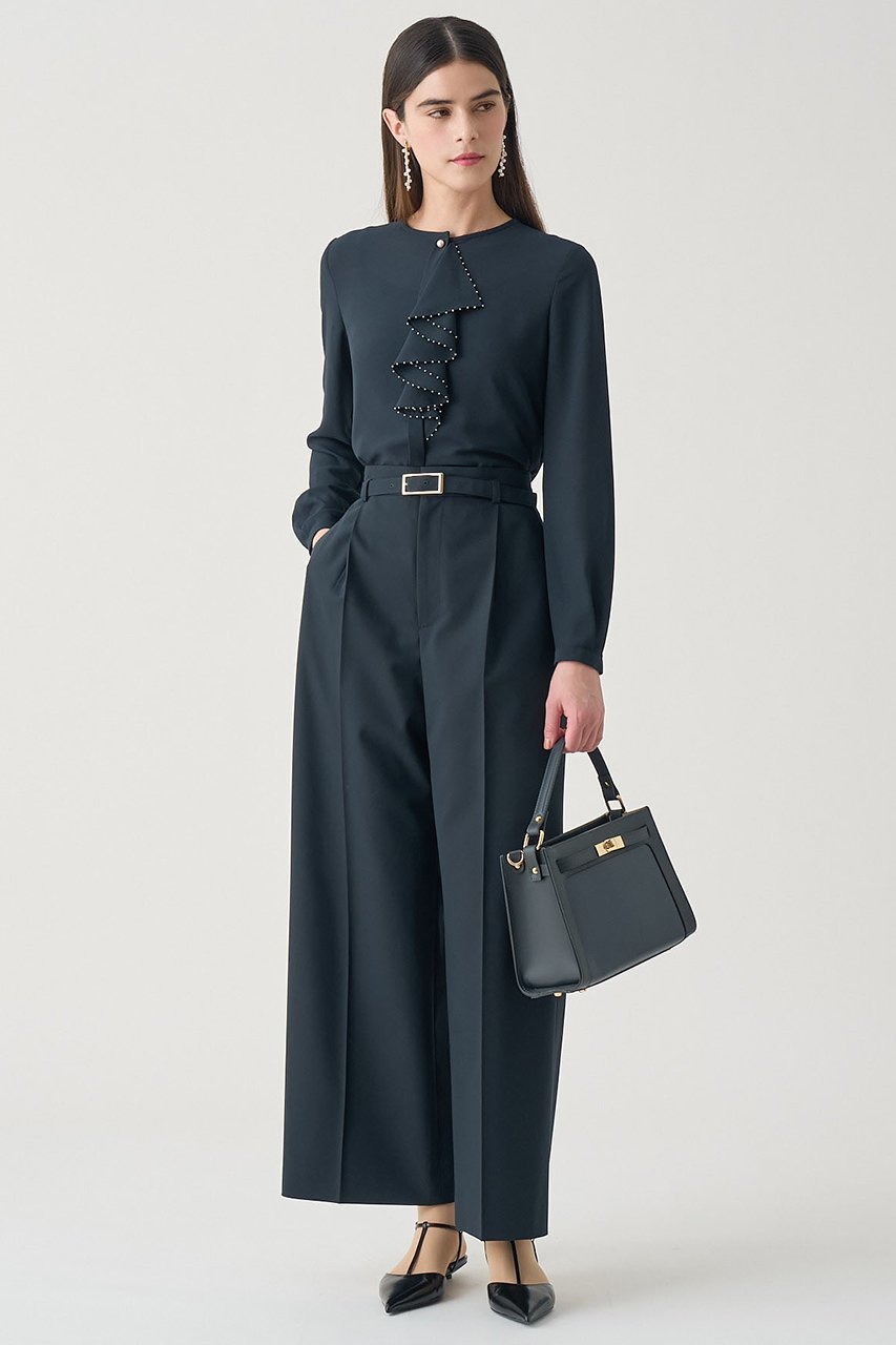 【アナイ/ANAYI】の【Eternal Line 2026】ジョーゼットビーズフリル ブラウス 人気、トレンドファッション・服の通販 founy(ファニー) 　ファッション　Fashion　レディースファッション　Fashion for Women　トップス・カットソー　Cut & Sew Tops　シャツ・ブラウス・オフィスカジュアル　Elegant Blouses & Button-Ups　インナー　Innerwear　シフォン　Chiffon, Lightweight Fabric　ジャケット　Jacket, Outerwear　ジョーゼット　Georgette, Semi-Sheer Fabric　スリーブ　Sleeve, Long Sleeve / Short Sleeve　フリル　Frill, Ruffle　フロント　Front, Front Design　ロング　Long, Long-Length　エレガント 上品　Elegant　other-6|ID: prp329100004776579 ipo3291000000036678196