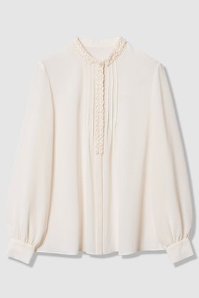 【アナイ/ANAYI】の【Eternal Line 2026】ジョーゼットテクニカル刺繍 ブラウス 人気、トレンドファッション・服の通販 founy(ファニー) ファッション Fashion レディースファッション Fashion for Women トップス・カットソー Cut & Sew Tops シャツ・ブラウス・オフィスカジュアル Elegant Blouses & Button-Ups 2026年 2026 インナー Innerwear エレガント 上品 Elegant シフォン Chiffon, Lightweight Fabric ジャケット Jacket, Outerwear ジョーゼット Georgette, Semi-Sheer Fabric スリーブ Sleeve, Long Sleeve / Short Sleeve ロング Long, Long-Length 夏 Summer 春 Spring S/S・春夏 SS, Spring/Summer, Warm Season |ID:prp329100004776581