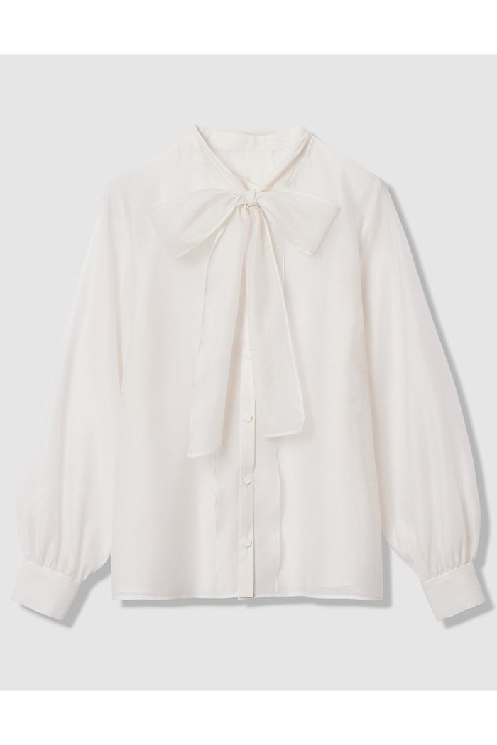 【アナイ/ANAYI】の【Eternal Line 2026】シアーオーガンボウタイ ブラウス インテリア・キッズ・メンズ・レディースファッション・服の通販 founy(ファニー) https://founy.com/ ファッション Fashion レディースファッション Fashion for Women トップス・カットソー Cut & Sew Tops シャツ・ブラウス・オフィスカジュアル Elegant Blouses & Button-Ups 2025年 2025 2025-2026秋冬・A/W Autumn/Winter 2025–26 AW25–26 インナー Innerwear オーガンジー Organza Fabric ギャザー Gathered, Ruffled シアー Sheer, See-Through スリーブ Sleeve, Long Sleeve / Short Sleeve フリル Frill, Ruffle フロント Front, Front Design ボウタイ Bow Tie, Neck Bow ロング Long, Long-Length エレガント 上品 Elegant A/W・秋冬 Autumn/Winter |ID: prp329100004776587 ipo3291000000034627851