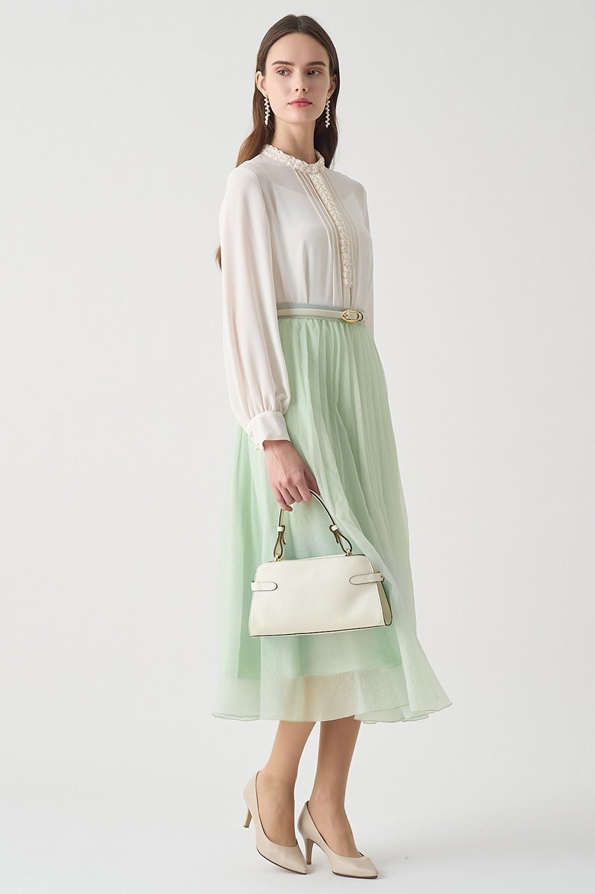 【アナイ/ANAYI】の【Eternal Line 2026】オーガンジーエアリープリーツ スカート 人気、トレンドファッション・服の通販 founy(ファニー) 　ファッション　Fashion　レディースファッション　Fashion for Women　スカート　Skirts　プリーツスカート / 上品フェミニンスタイル　Pleated Skirts　ロングスカート　Long Skirts / Maxi & Midi Skirts　エアリー　Airy Texture　オケージョン　Occasion Wear　オーガンジー　Organza Fabric　ギャザー　Gathered, Ruffled　サテン　Satin, Glossy Fabric　ツイード　Twill, Twill Weave　プリーツ　Pleats, Pleated　ランダム　Random, Irregular　ロング　Long, Long-Length　ワッシャー　Washer, Crinkled Finish　other-4|ID: prp329100004776588 ipo3291000000036908499