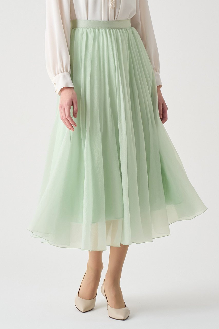 【アナイ/ANAYI】の【Eternal Line 2026】オーガンジーエアリープリーツ スカート 人気、トレンドファッション・服の通販 founy(ファニー) 　ファッション　Fashion　レディースファッション　Fashion for Women　スカート　Skirts　プリーツスカート / 上品フェミニンスタイル　Pleated Skirts　ロングスカート　Long Skirts / Maxi & Midi Skirts　エアリー　Airy Texture　オケージョン　Occasion Wear　オーガンジー　Organza Fabric　ギャザー　Gathered, Ruffled　サテン　Satin, Glossy Fabric　ツイード　Twill, Twill Weave　プリーツ　Pleats, Pleated　ランダム　Random, Irregular　ロング　Long, Long-Length　ワッシャー　Washer, Crinkled Finish　other-8|ID: prp329100004776588 ipo3291000000036908503