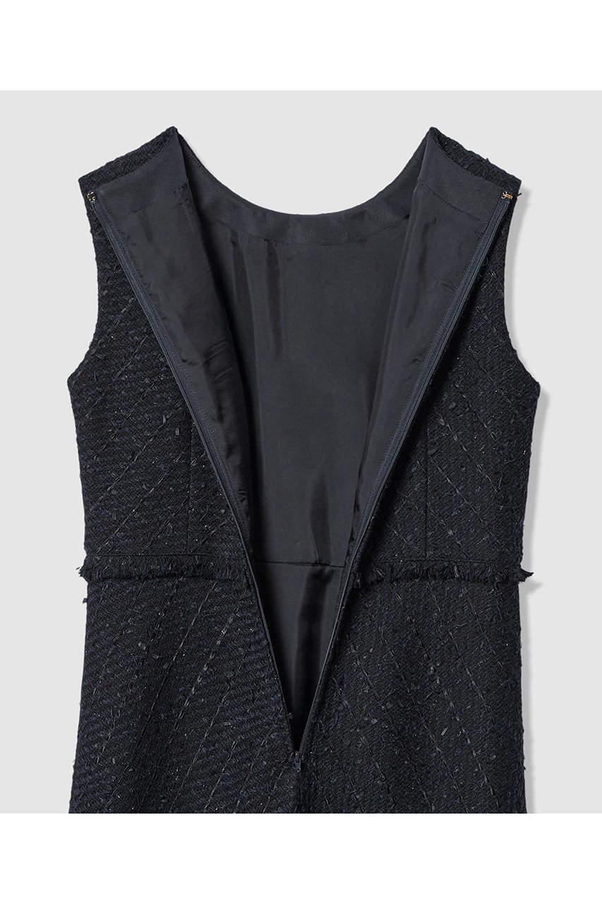 【アナイ/ANAYI】の【Eternal Line 2026】ミックスツイードノースリーブ ワンピース 人気、トレンドファッション・服の通販 founy(ファニー) 　ファッション　Fashion　レディースファッション　Fashion for Women　ワンピース　Dresses　チュニック　Tunic Tops & Dresses　ジャケット　Jacket, Outerwear　セットアップ　Set-Up, Coordinated Outfit　チュニック　Tunic, Long Top　ツイード　Twill, Twill Weave　バイアス　Bias, Diagonal Cut　フェミニン　Feminine, Girly　フリンジ　Fringe, Tassel　フレア　Flare, Flared　ミックス　Mix, Mixed Style　ロング　Long, Long-Length　A/W・秋冬　Autumn/Winter　おすすめ　Recommended / Our Picks　エレガント 上品　Elegant　2025年　2025　2025-2026秋冬・A/W　Autumn/Winter 2025–26 AW25–26　other-4|ID: prp329100004776590 ipo3291000000034627888