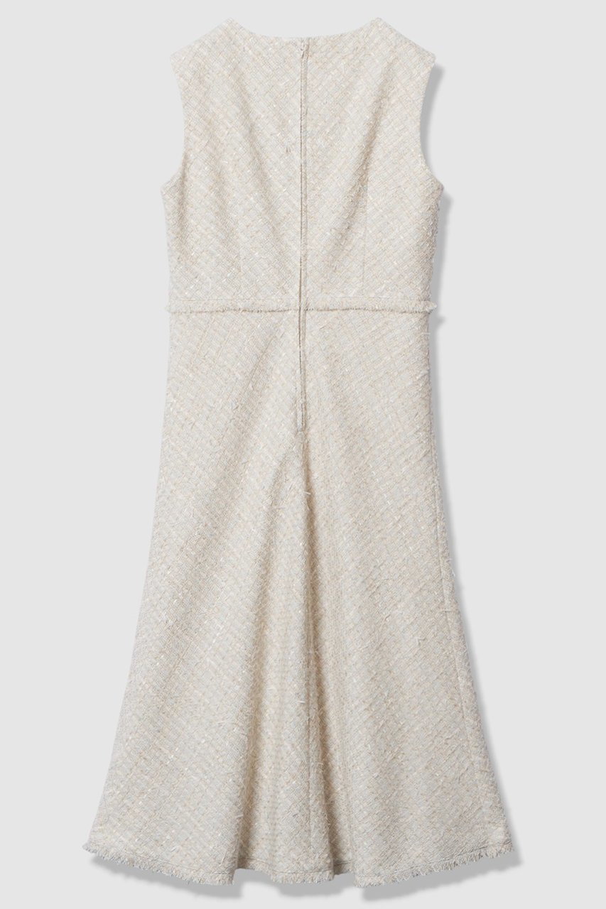 【アナイ/ANAYI】の【Eternal Line 2026】ミックスツイードノースリーブ ワンピース 人気、トレンドファッション・服の通販 founy(ファニー) 　ファッション　Fashion　レディースファッション　Fashion for Women　ワンピース　Dresses　チュニック　Tunic Tops & Dresses　春　Spring　ジャケット　Jacket, Outerwear　セットアップ　Set-Up, Coordinated Outfit　チュニック　Tunic, Long Top　ツイード　Twill, Twill Weave　バイアス　Bias, Diagonal Cut　フェミニン　Feminine, Girly　フリンジ　Fringe, Tassel　フレア　Flare, Flared　ミックス　Mix, Mixed Style　ロング　Long, Long-Length　S/S・春夏　SS, Spring/Summer, Warm Season　おすすめ　Recommended / Our Picks　夏　Summer　エレガント 上品　Elegant　2026年　2026　other-2|ID: prp329100004776590 ipo3291000000036087031