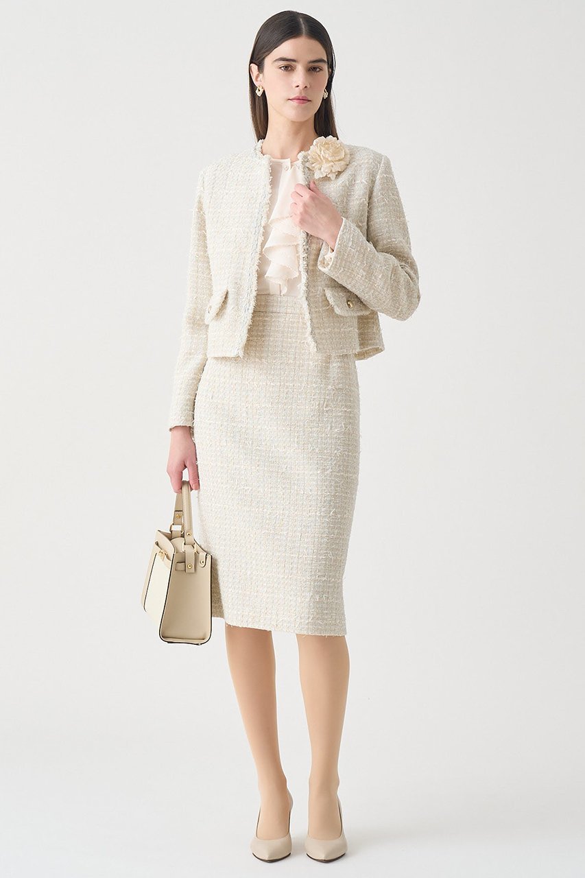 【アナイ/ANAYI】の【Eternal Line 2026】ミックスツイードタイト スカート 人気、トレンドファッション・服の通販 founy(ファニー) 　ファッション　Fashion　レディースファッション　Fashion for Women　スカート　Skirts　ジャケット　Jacket, Outerwear　セットアップ　Set-Up, Coordinated Outfit　タイトスカート　Pencil Skirt, Tight Skirt　ツイード　Twill, Twill Weave　バランス　Balance, Style Balance　ミックス　Mix, Mixed Style　A/W・秋冬　Autumn/Winter　おすすめ　Recommended / Our Picks　エレガント 上品　Elegant　2025年　2025　2025-2026秋冬・A/W　Autumn/Winter 2025–26 AW25–26　other-4|ID: prp329100004776591 ipo3291000000034627899