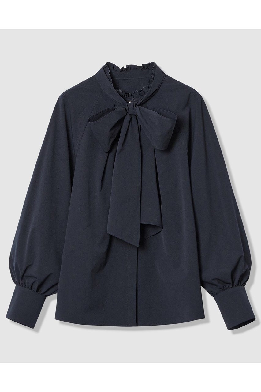 【アナイ/ANAYI】の【Eternal Line 2026】テックスストレッチボウタイシャツ ブラウス インテリア・キッズ・メンズ・レディースファッション・服の通販 founy(ファニー) ファッション Fashion レディースファッション Fashion for Women トップス・カットソー Cut & Sew Tops シャツ・ブラウス・オフィスカジュアル Elegant Blouses & Button-Ups 2025年 2025 2025-2026秋冬・A/W Autumn/Winter 2025–26 AW25–26 おすすめ Recommended / Our Picks ギャザー Gathered, Ruffled ジャケット Jacket, Outerwear スタンド Stand Collar, Upright Stand スリーブ Sleeve, Long Sleeve / Short Sleeve フリル Frill, Ruffle フロント Front, Front Design マニッシュ Mannish, Boyish ロング Long, Long-Length エレガント 上品 Elegant A/W・秋冬 Autumn/Winter ネイビー|ID: prp329100004776593 ipo3291000000034627917