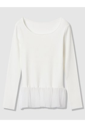 【アナイ/ANAYI】 【Eternal Line 2026】シアーフレアヘムリブ プルオーバー人気、トレンドファッション・服の通販 founy(ファニー) ファッション Fashion レディースファッション Fashion for Women トップス・カットソー Cut & Sew Tops ニット Knit Tops & Sweaters カジュアルプルオーバー・ニットトップス Pullovers & Knit Tops / Casual Pullovers 2025年 2025 2025-2026秋冬・A/W Autumn/Winter 2025–26 AW25–26 シアー Sheer, See-Through ジャケット Jacket, Outerwear ツイード Twill, Twill Weave デコルテ Décolleté, Neckline ペプラム Peplum, Flared Hem ミラノリブ Milano Rib, Milano Stitch エレガント 上品 Elegant A/W・秋冬 Autumn/Winter |ID:prp329100004776596