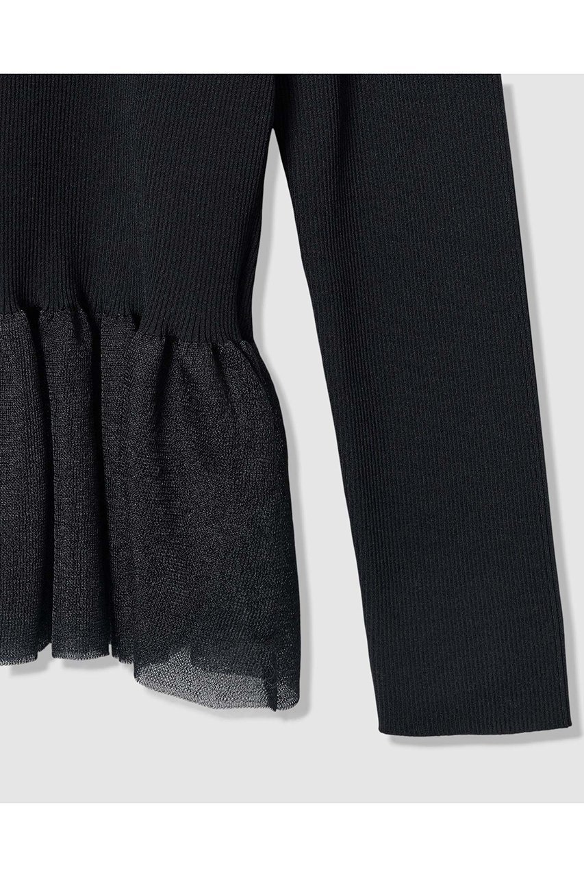 【アナイ/ANAYI】の【Eternal Line 2026】シアーフレアヘムリブ プルオーバー 人気、トレンドファッション・服の通販 founy(ファニー) 　ファッション　Fashion　レディースファッション　Fashion for Women　トップス・カットソー　Cut & Sew Tops　ニット　Knit Tops & Sweaters　カジュアルプルオーバー・ニットトップス　Pullovers & Knit Tops / Casual Pullovers　2026年　2026　シアー　Sheer, See-Through　ジャケット　Jacket, Outerwear　ツイード　Twill, Twill Weave　デコルテ　Décolleté, Neckline　ペプラム　Peplum, Flared Hem　ミラノリブ　Milano Rib, Milano Stitch　エレガント 上品　Elegant　夏　Summer　春　Spring　S/S・春夏　SS, Spring/Summer, Warm Season　other-4|ID: prp329100004776596 ipo3291000000035773124