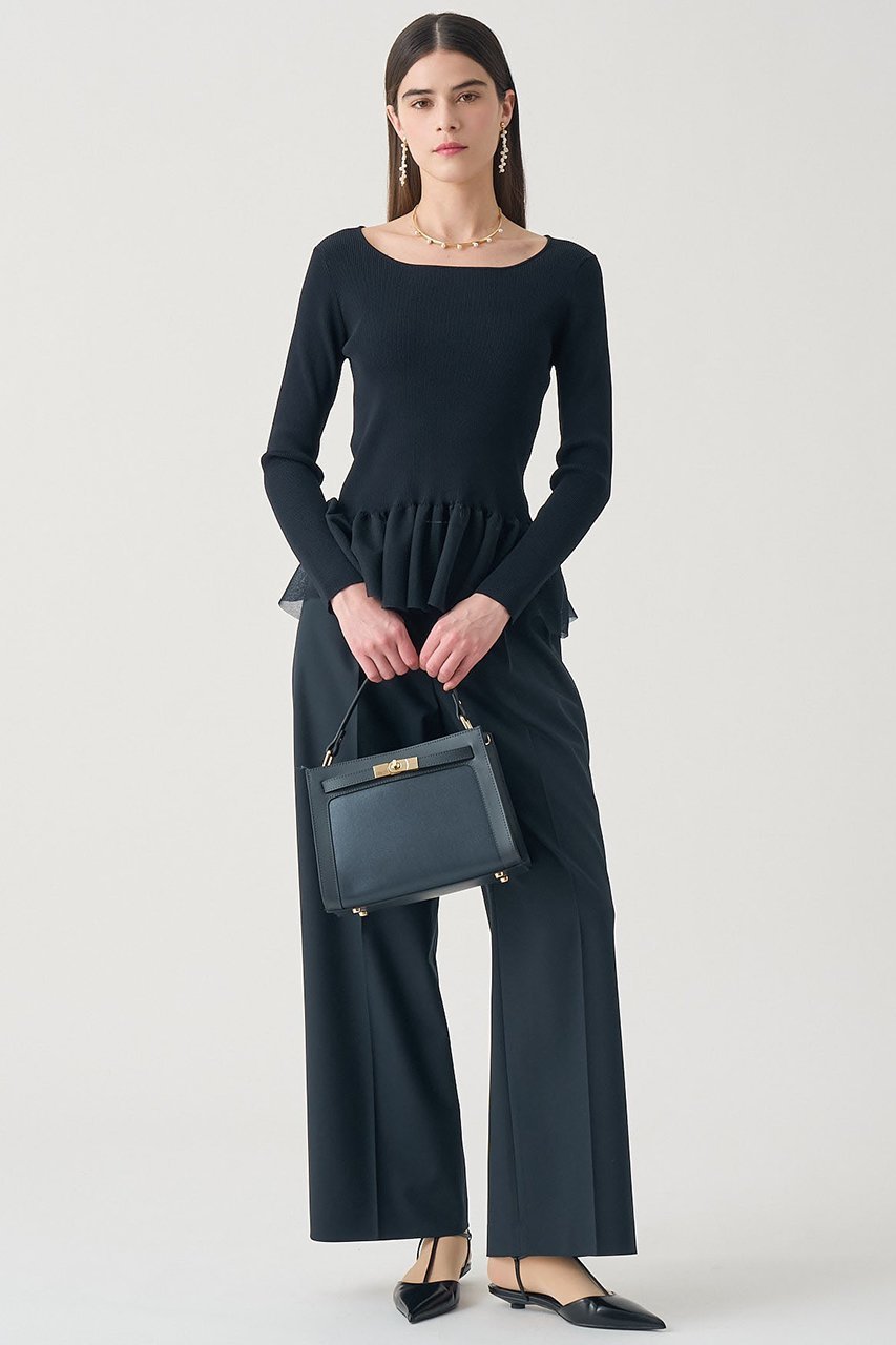 【アナイ/ANAYI】の【Eternal Line 2026】シアーフレアヘムリブ プルオーバー 人気、トレンドファッション・服の通販 founy(ファニー) 　ファッション　Fashion　レディースファッション　Fashion for Women　トップス・カットソー　Cut & Sew Tops　ニット　Knit Tops & Sweaters　カジュアルプルオーバー・ニットトップス　Pullovers & Knit Tops / Casual Pullovers　2026年　2026　シアー　Sheer, See-Through　ジャケット　Jacket, Outerwear　ツイード　Twill, Twill Weave　デコルテ　Décolleté, Neckline　ペプラム　Peplum, Flared Hem　ミラノリブ　Milano Rib, Milano Stitch　エレガント 上品　Elegant　夏　Summer　春　Spring　S/S・春夏　SS, Spring/Summer, Warm Season　other-5|ID: prp329100004776596 ipo3291000000035773125