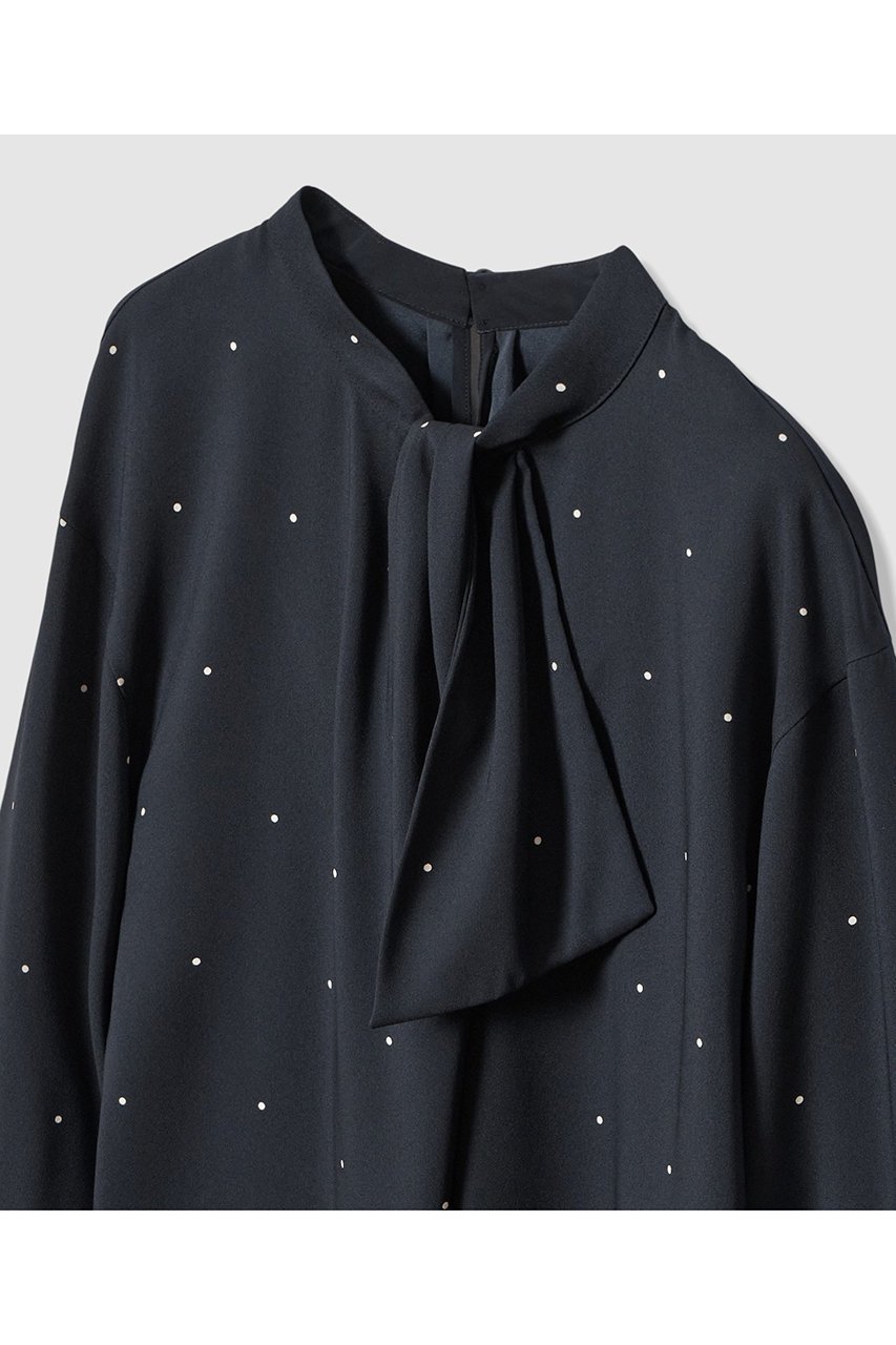 【アナイ/ANAYI】の【Eternal Line 2026】ピンドットプリントボウタイブラウス 人気、トレンドファッション・服の通販 founy(ファニー) 　ファッション　Fashion　レディースファッション　Fashion for Women　トップス・カットソー　Cut & Sew Tops　シャツ・ブラウス・オフィスカジュアル　Elegant Blouses & Button-Ups　2025年　2025　2025-2026秋冬・A/W　Autumn/Winter 2025–26 AW25–26　おすすめ　Recommended / Our Picks　ショルダー　Shoulder, Shoulder Strap　ジョーゼット　Georgette, Semi-Sheer Fabric　スリーブ　Sleeve, Long Sleeve / Short Sleeve　ドット　Polka Dot, Dot Pattern　ドロップ　Drop Shoulder, Dropped Style　バランス　Balance, Style Balance　プリント　Print, Printed Pattern　ロング　Long, Long-Length　エレガント 上品　Elegant　無地　Plain, Solid Color　A/W・秋冬　Autumn/Winter　ビジネス 仕事 通勤　Business / Work / Commuting　other-3|ID: prp329100004776597 ipo3291000000034627957