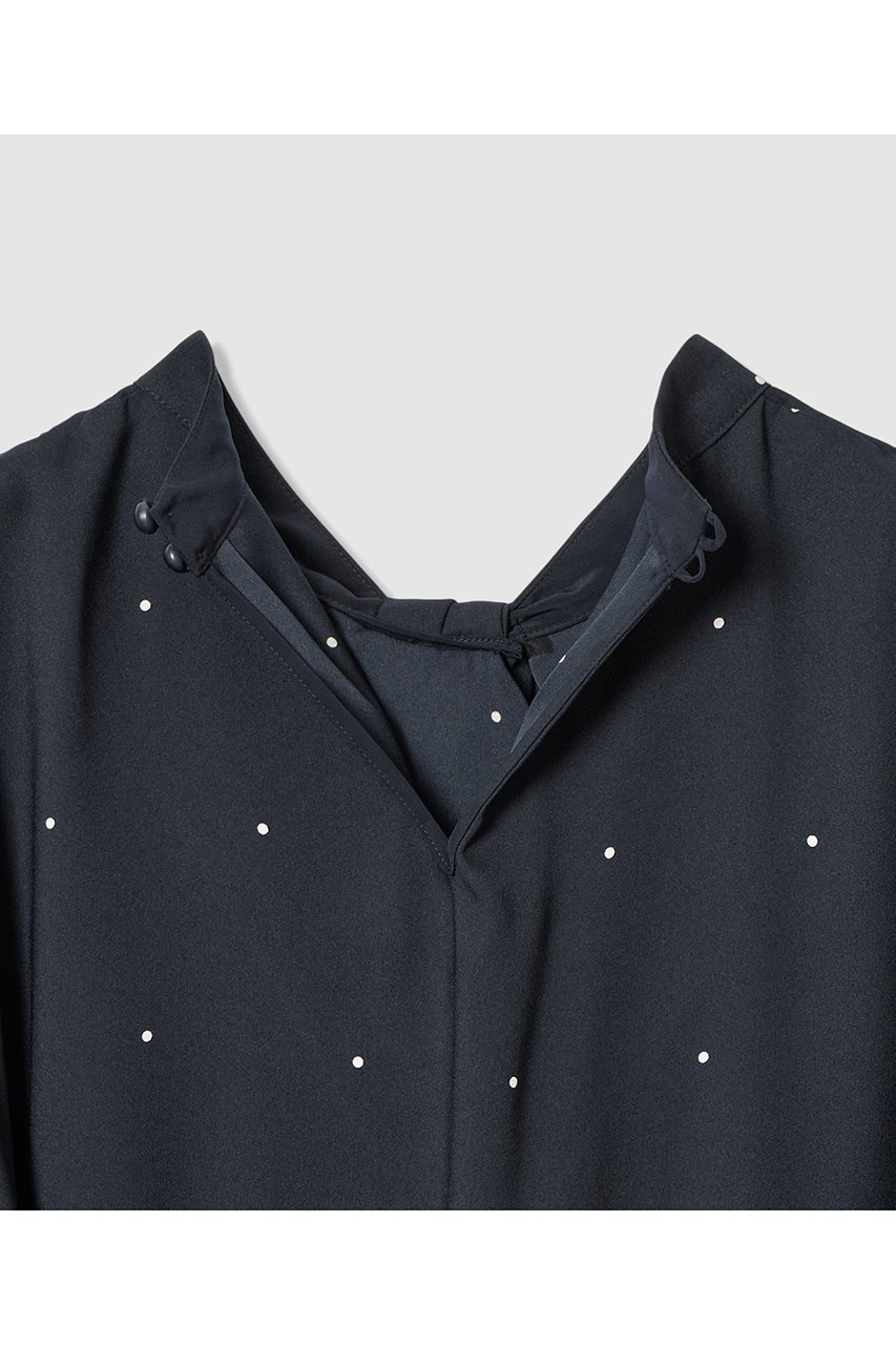 【アナイ/ANAYI】の【Eternal Line 2026】ピンドットプリントボウタイブラウス 人気、トレンドファッション・服の通販 founy(ファニー) 　ファッション　Fashion　レディースファッション　Fashion for Women　トップス・カットソー　Cut & Sew Tops　シャツ・ブラウス・オフィスカジュアル　Elegant Blouses & Button-Ups　2025年　2025　2025-2026秋冬・A/W　Autumn/Winter 2025–26 AW25–26　おすすめ　Recommended / Our Picks　ショルダー　Shoulder, Shoulder Strap　ジョーゼット　Georgette, Semi-Sheer Fabric　スリーブ　Sleeve, Long Sleeve / Short Sleeve　ドット　Polka Dot, Dot Pattern　ドロップ　Drop Shoulder, Dropped Style　バランス　Balance, Style Balance　プリント　Print, Printed Pattern　ロング　Long, Long-Length　エレガント 上品　Elegant　無地　Plain, Solid Color　A/W・秋冬　Autumn/Winter　ビジネス 仕事 通勤　Business / Work / Commuting　other-7|ID: prp329100004776597 ipo3291000000034627961