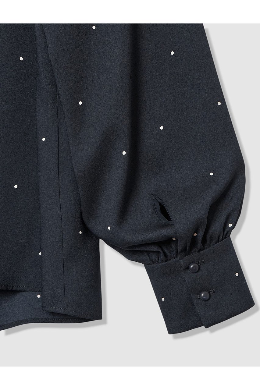 【アナイ/ANAYI】の【Eternal Line 2026】ピンドットプリントボウタイブラウス 人気、トレンドファッション・服の通販 founy(ファニー) 　ファッション　Fashion　レディースファッション　Fashion for Women　トップス・カットソー　Cut & Sew Tops　シャツ・ブラウス・オフィスカジュアル　Elegant Blouses & Button-Ups　おすすめ　Recommended / Our Picks　ショルダー　Shoulder, Shoulder Strap　ジョーゼット　Georgette, Semi-Sheer Fabric　スリーブ　Sleeve, Long Sleeve / Short Sleeve　ドット　Polka Dot, Dot Pattern　ドロップ　Drop Shoulder, Dropped Style　バランス　Balance, Style Balance　プリント　Print, Printed Pattern　ロング　Long, Long-Length　エレガント 上品　Elegant　無地　Plain, Solid Color　ビジネス 仕事 通勤　Business / Work / Commuting　other-4|ID: prp329100004776597 ipo3291000000036767040