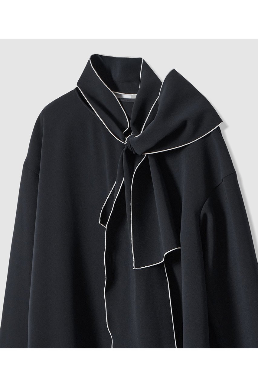 【アナイ/ANAYI】の【Eternal Line 2026】ストレッチクロス配色ボウタイ ブラウス 人気、トレンドファッション・服の通販 founy(ファニー) 　ファッション　Fashion　レディースファッション　Fashion for Women　トップス・カットソー　Cut & Sew Tops　シャツ・ブラウス・オフィスカジュアル　Elegant Blouses & Button-Ups　2025年　2025　2025-2026秋冬・A/W　Autumn/Winter 2025–26 AW25–26　おすすめ　Recommended / Our Picks　ストレッチ　Stretch, Stretchy Fabric　スリーブ　Sleeve, Long Sleeve / Short Sleeve　セットアップ　Set-Up, Coordinated Outfit　ダブル　Double, Double-Breasted　バランス　Balance, Style Balance　リボン　Ribbon, Bow　ロング　Long, Long-Length　エレガント 上品　Elegant　A/W・秋冬　Autumn/Winter　other-5|ID: prp329100004776601 ipo3291000000034628001