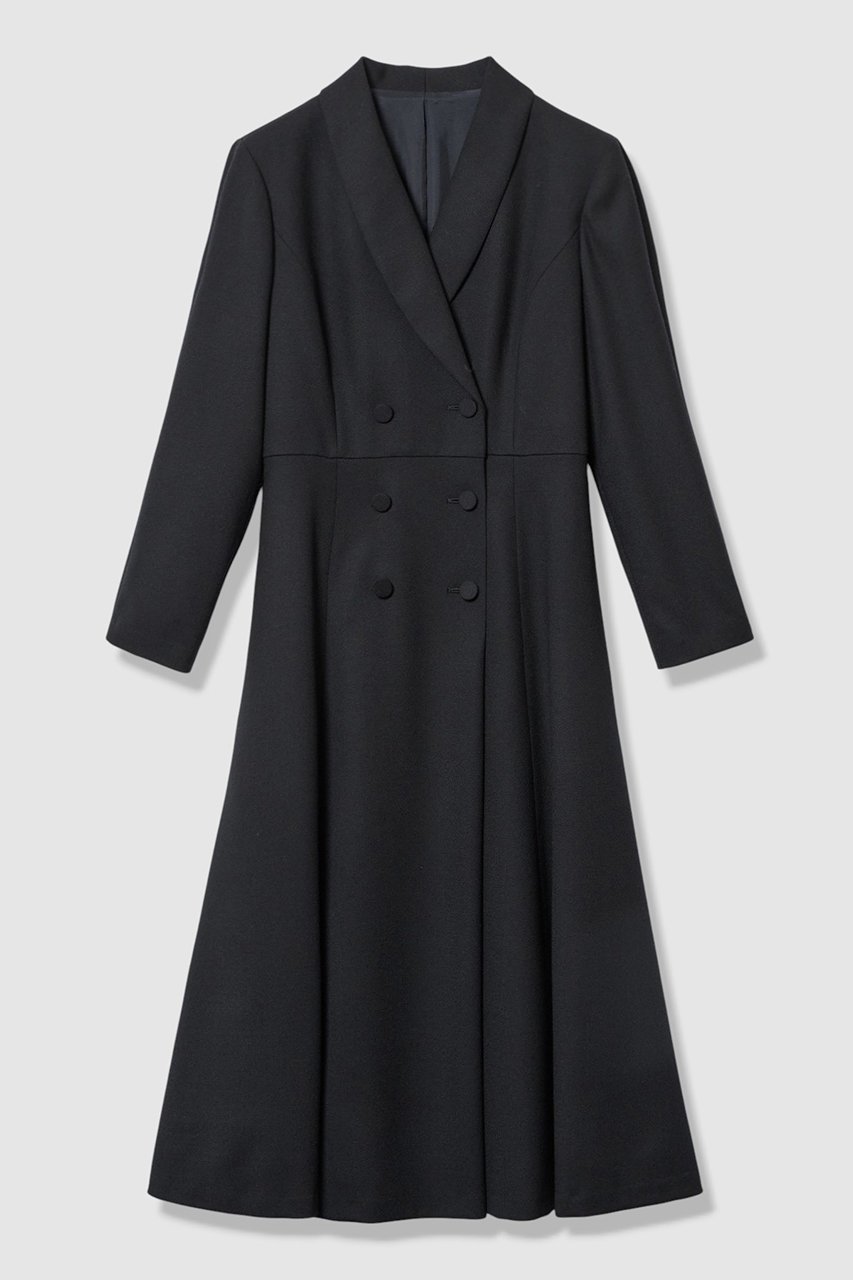 【アナイ/ANAYI】の【Eternal Line 2026】ウールジョーゼットショール衿 ワンピース インテリア・キッズ・メンズ・レディースファッション・服の通販 founy(ファニー) 　ファッション　Fashion　レディースファッション　Fashion for Women　ワンピース　Dresses　チュニック　Tunic Tops & Dresses　おすすめ　Recommended / Our Picks　オケージョン　Occasion Wear　ショール　Shawl, Wrap　ジョーゼット　Georgette, Semi-Sheer Fabric　セレモニー　Ceremony　ダブル　Double, Double-Breasted　チュニック　Tunic, Long Top　テクスチャー　Texture, Textured Fabric　ロング　Long, Long-Length　エレガント 上品　Elegant　今季　This Season, Current Season　ネイビー|ID: prp329100004776603 ipo3291000000036678261