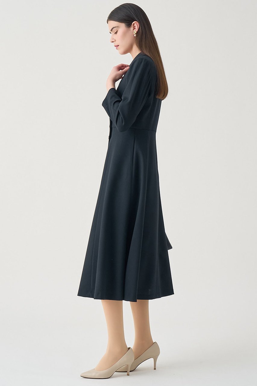 【アナイ/ANAYI】の【Eternal Line 2026】ウールジョーゼットショール衿 ワンピース 人気、トレンドファッション・服の通販 founy(ファニー) 　ファッション　Fashion　レディースファッション　Fashion for Women　ワンピース　Dresses　チュニック　Tunic Tops & Dresses　おすすめ　Recommended / Our Picks　オケージョン　Occasion Wear　ショール　Shawl, Wrap　ジョーゼット　Georgette, Semi-Sheer Fabric　セレモニー　Ceremony　ダブル　Double, Double-Breasted　チュニック　Tunic, Long Top　テクスチャー　Texture, Textured Fabric　ロング　Long, Long-Length　エレガント 上品　Elegant　今季　This Season, Current Season　other-5|ID: prp329100004776603 ipo3291000000036678265