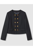 【アナイ/ANAYI】の【Eternal Line 2026】ウールジョーゼットノーカラーダブルジャケット ネイビー|ID: prp329100004776605 ipo3291000000034628032