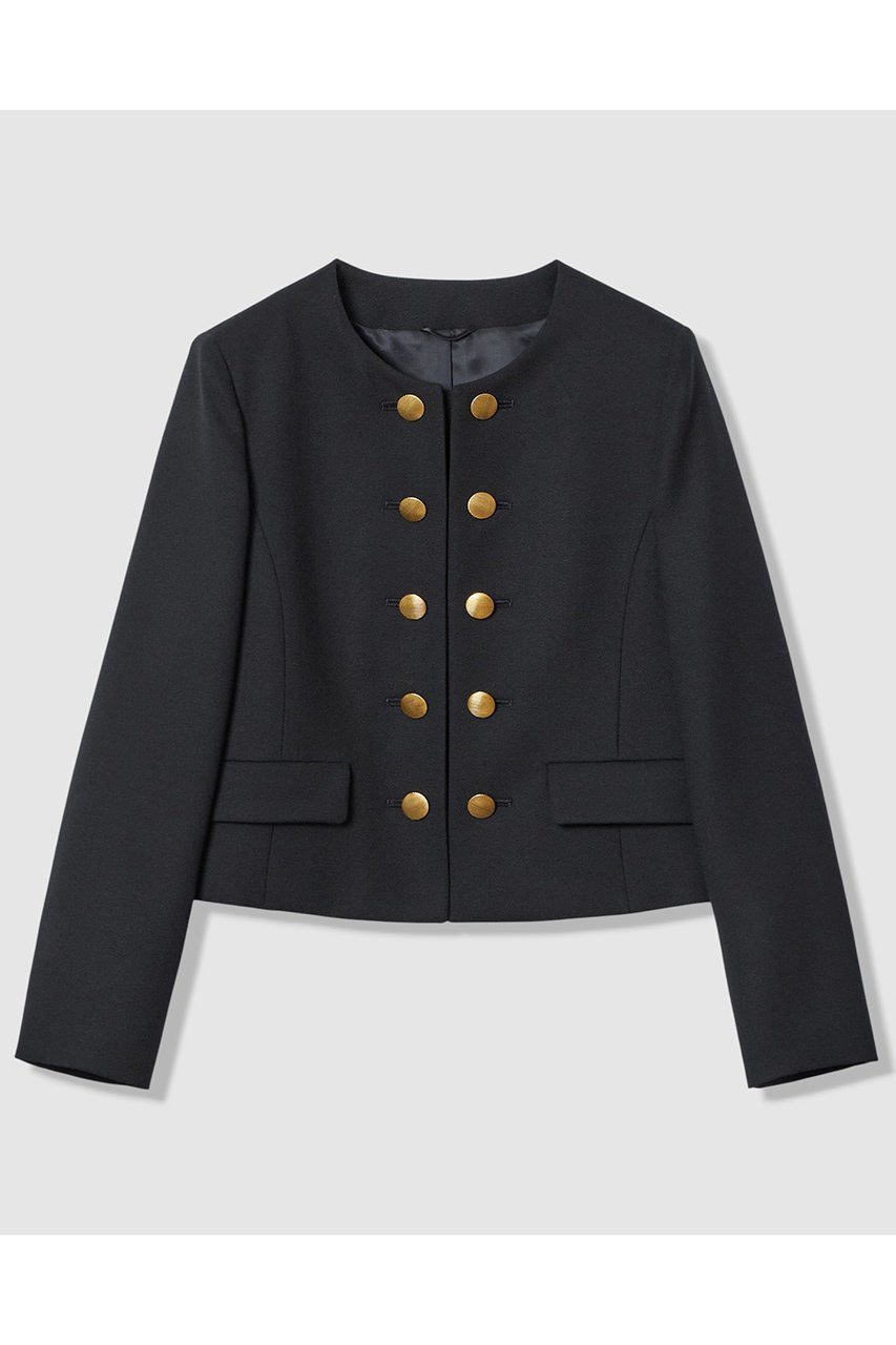 【アナイ/ANAYI】の【Eternal Line 2026】ウールジョーゼットノーカラーダブルジャケット インテリア・キッズ・メンズ・レディースファッション・服の通販 founy(ファニー) 　ファッション　Fashion　レディースファッション　Fashion for Women　アウター　Coat / Outerwear Collection　レディースジャケット・軽アウター　Jackets　2025年　2025　2025-2026秋冬・A/W　Autumn/Winter 2025–26 AW25–26　おすすめ　Recommended / Our Picks　オケージョン　Occasion Wear　キュロット　Culottes, Wide Shorts　コンパクト　Compact, Small Size　ジャケット　Jacket, Outerwear　ジョーゼット　Georgette, Semi-Sheer Fabric　セットアップ　Set-Up, Coordinated Outfit　ダブル　Double, Double-Breasted　テクスチャー　Texture, Textured Fabric　ポケット　Pocket, Pocket Detail　エレガント 上品　Elegant　今季　This Season, Current Season　A/W・秋冬　Autumn/Winter　ネイビー|ID: prp329100004776605 ipo3291000000034628032