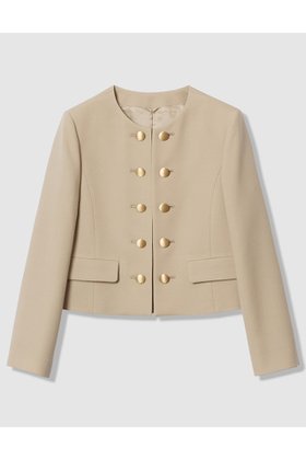 【アナイ/ANAYI】 【Eternal Line 2026】ウールジョーゼットノーカラーダブルジャケット人気、トレンドファッション・服の通販 founy(ファニー) ファッション Fashion レディースファッション Fashion for Women アウター Coat / Outerwear Collection レディースジャケット・軽アウター Jackets オケージョン Occasion Wear 春 Spring キュロット Culottes, Wide Shorts コンパクト Compact, Small Size 今季 This Season, Current Season ジャケット Jacket, Outerwear ジョーゼット Georgette, Semi-Sheer Fabric セットアップ Set-Up, Coordinated Outfit ダブル Double, Double-Breasted テクスチャー Texture, Textured Fabric ポケット Pocket, Pocket Detail S/S・春夏 SS, Spring/Summer, Warm Season おすすめ Recommended / Our Picks 夏 Summer エレガント 上品 Elegant 2026年 2026 |ID:prp329100004776605