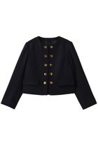 【アナイ/ANAYI】の【Eternal Line 2026】ウールジョーゼットノーカラーダブルジャケット ネイビー2|ID: prp329100004776605 ipo3291000000036234376