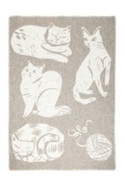 【ラプアン カンクリ/LAPUAN KANKURIT / GOODS】のKISSANPAIVAT ウールブランケット 90x130cm ベージュ×ホワイト|ID: prp329100004776608 ipo3291000000034628102