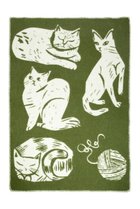 【ラプアン カンクリ/LAPUAN KANKURIT / GOODS】のKISSANPAIVAT ウールブランケット 90x130cm オリーブ×ホワイト|ID: prp329100004776608 ipo3291000000034628103