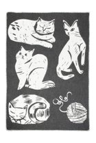 【ラプアン カンクリ/LAPUAN KANKURIT / GOODS】のKISSANPAIVAT ウールブランケット 90x130cm ダークグレー×ホワイト|ID: prp329100004776608 ipo3291000000034628104