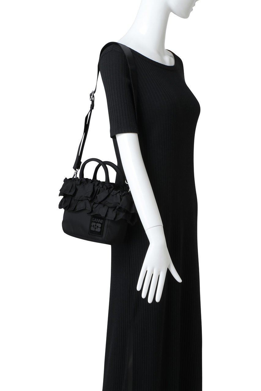 【ガニー/GANNI】のMini ショッパー ラッフル 人気、トレンドファッション・服の通販 founy(ファニー) 　ファッション　Fashion　レディースファッション　Fashion for Women　バッグ　Bags　コンパクト　Compact, Small Size　シンプル　Simple, Minimal　フリル　Frill, Ruffle　ポケット　Pocket, Pocket Detail　モダン　Modern, Contemporary　ラッフル　Ruffle, Frill　新作・新入荷　New Arrivals / New In　other-2|ID: prp329100004777321 ipo3291000000034638967