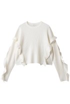 【マノフ/MANOF】のFRILLS RIB KNIT IVORY|ID: prp329100004777323 ipo3291000000034638980
