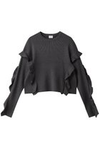 【マノフ/MANOF】のFRILLS RIB KNIT CHARCOAL|ID: prp329100004777323 ipo3291000000034638981