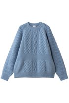 【マノフ/MANOF】のWAIST RIB CABLE KNIT BLUE|ID: prp329100004777324 ipo3291000000034638989