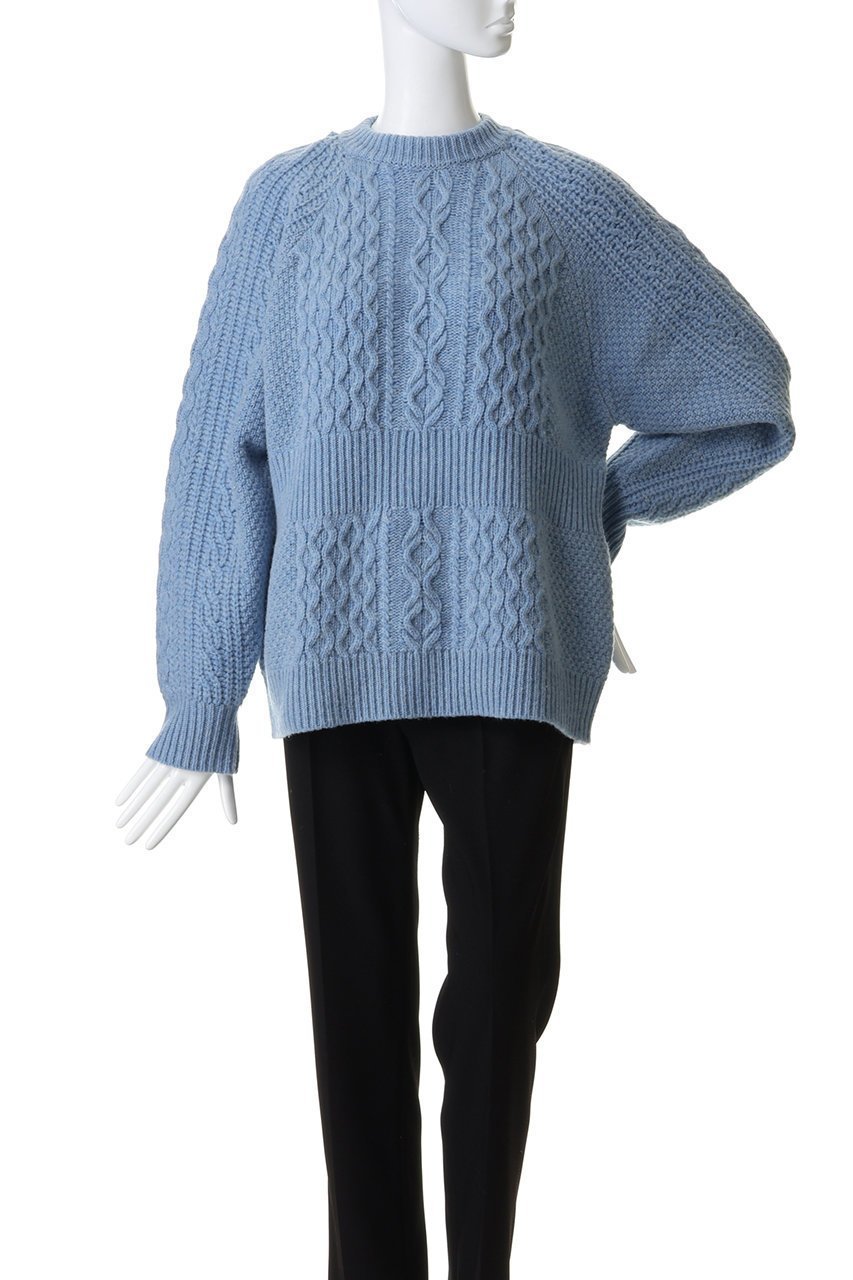 【マノフ/MANOF】のWAIST RIB CABLE KNIT 人気、トレンドファッション・服の通販 founy(ファニー) 　ファッション　Fashion　レディースファッション　Fashion for Women　トップス・カットソー　Cut & Sew Tops　ニット　Knit Tops & Sweaters　カジュアルプルオーバー・ニットトップス　Pullovers & Knit Tops / Casual Pullovers　インナー　Innerwear　タートルネック　Turtleneck, High Neck　ルーズ　Loose, Oversized　ワイド　Wide, Wide Fit　A/W・秋冬　Autumn/Winter　other-2|ID: prp329100004777324 ipo3291000000035894406