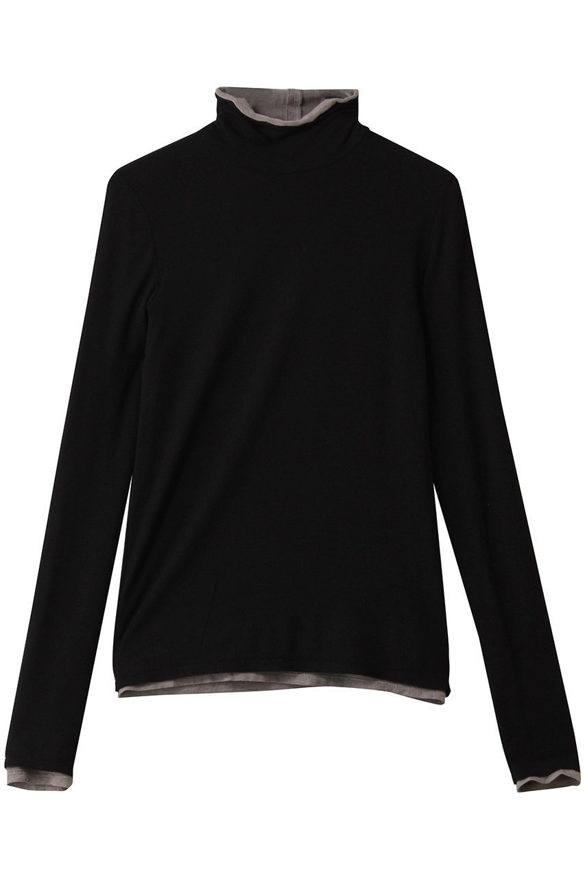 【サードマガジン/THIRD MAGAZINE】のレイヤードタートルネック インテリア・キッズ・メンズ・レディースファッション・服の通販 founy(ファニー) 　ファッション　Fashion　レディースファッション　Fashion for Women　トップス・カットソー　Cut & Sew Tops　シャツ・ブラウス・オフィスカジュアル　Elegant Blouses & Button-Ups　ロングTシャツ・Tシャツ　Longline T-Shirts & Tees　カットソー・ベーシックTシャツ　Cut-and-Sewn Tops / Stretch Tees & Basics　タートルネック・ハイネックトップス　Turtlenecks & High-Neck Tops　シルク　Silk, 100% Silk　スリーブ　Sleeve, Long Sleeve / Short Sleeve　タートルネック　Turtleneck, High Neck　ロング　Long, Long-Length　定番　Standard, Basic Item　新作・新入荷　New Arrivals / New In　ブラウン|ID: prp329100004777337 ipo3291000000034639090