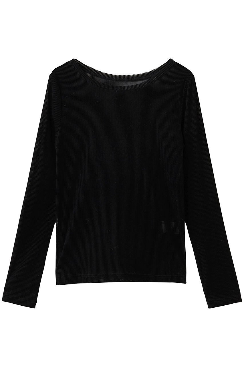 【アルアバイル/allureville】のシアーストライプロンT インテリア・キッズ・メンズ・レディースファッション・服の通販 founy(ファニー) 　ファッション　Fashion　レディースファッション　Fashion for Women　トップス・カットソー　Cut & Sew Tops　シャツ・ブラウス・オフィスカジュアル　Elegant Blouses & Button-Ups　ロングTシャツ・Tシャツ　Longline T-Shirts & Tees　カットソー・ベーシックTシャツ　Cut-and-Sewn Tops / Stretch Tees & Basics　シアー　Sheer, See-Through　スリーブ　Sleeve, Long Sleeve / Short Sleeve　ロング　Long, Long-Length　新作・新入荷　New Arrivals / New In　ブラック|ID: prp329100004777345 ipo3291000000034639140