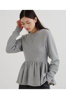 【ウィムガゼット/Whim Gazette】の裏毛フリルプルオーバー 人気、トレンドファッション・服の通販 founy(ファニー) ファッション Fashion レディースファッション Fashion for Women トップス・カットソー Cut & Sew Tops シャツ・ブラウス・オフィスカジュアル Elegant Blouses & Button-Ups ロングTシャツ・Tシャツ Longline T-Shirts & Tees カジュアルプルオーバー・ニットトップス Pullovers & Knit Tops / Casual Pullovers カットソー・ベーシックTシャツ Cut-and-Sewn Tops / Stretch Tees & Basics スウェット / スエット Sweatshirt, Sweatwear スリーブ Sleeve, Long Sleeve / Short Sleeve セットアップ Set-Up, Coordinated Outfit バランス Balance, Style Balance フェミニン Feminine, Girly フリル Frill, Ruffle ペプラム Peplum, Flared Hem ボトム Bottoms, Lower Wear ロング Long, Long-Length A/W・秋冬 Autumn/Winter おすすめ Recommended / Our Picks 日本製 Made In Japan 2025年 2025 2025-2026秋冬・A/W Autumn/Winter 2025–26 AW25–26 |ID:prp329100004777352