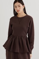 【ウィムガゼット/Whim Gazette】の裏毛フリルプルオーバー 人気、トレンドファッション・服の通販 founy(ファニー) ファッション Fashion レディースファッション Fashion for Women トップス・カットソー Cut & Sew Tops シャツ・ブラウス・オフィスカジュアル Elegant Blouses & Button-Ups ロングTシャツ・Tシャツ Longline T-Shirts & Tees カジュアルプルオーバー・ニットトップス Pullovers & Knit Tops / Casual Pullovers カットソー・ベーシックTシャツ Cut-and-Sewn Tops / Stretch Tees & Basics スウェット / スエット Sweatshirt, Sweatwear スリーブ Sleeve, Long Sleeve / Short Sleeve セットアップ Set-Up, Coordinated Outfit バランス Balance, Style Balance フェミニン Feminine, Girly フリル Frill, Ruffle ペプラム Peplum, Flared Hem ボトム Bottoms, Lower Wear ロング Long, Long-Length A/W・秋冬 Autumn/Winter おすすめ Recommended / Our Picks 日本製 Made In Japan 2025年 2025 2025-2026秋冬・A/W Autumn/Winter 2025–26 AW25–26 thumbnail ブラウン|ID: prp329100004777352 ipo3291000000034639211