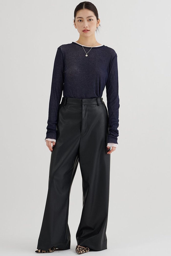 【ウィムガゼット/Whim Gazette】のレザーライクパンツ インテリア・キッズ・メンズ・レディースファッション・服の通販 founy(ファニー) https://founy.com/ ファッション Fashion レディースファッション Fashion for Women パンツ Pants & Trousers 2026年 2026 ワイド Wide, Wide Fit 冬 Winter / This Winter 夏 Summer 春 Spring S/S・春夏 SS, Spring/Summer, Warm Season |ID: prp329100004777359 ipo3291000000036016353