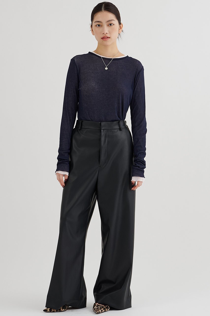 【ウィムガゼット/Whim Gazette】のレザーライクパンツ 人気、トレンドファッション・服の通販 founy(ファニー) 　ファッション　Fashion　レディースファッション　Fashion for Women　パンツ　Pants & Trousers　2026年　2026　ワイド　Wide, Wide Fit　冬　Winter / This Winter　夏　Summer　春　Spring　S/S・春夏　SS, Spring/Summer, Warm Season　 other-1|ID: prp329100004777359 ipo3291000000036016353